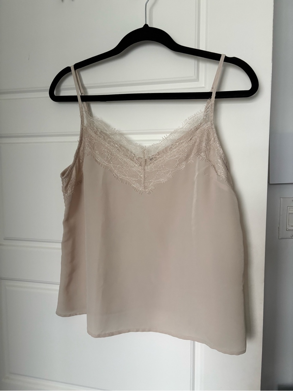 H&M Neutral Lace-Trim Slip Camisole